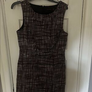 The Limited Chic Brown and  White Patterned Dress